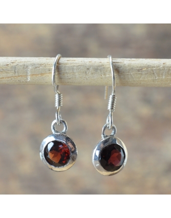 Boucles d'oreilles Grenat