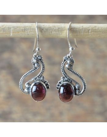 Boucles d ' oreilles Grenat