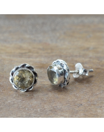 Boucle d'oreilles citrine