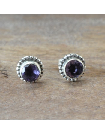 Boucles d'oreilles Amethyste