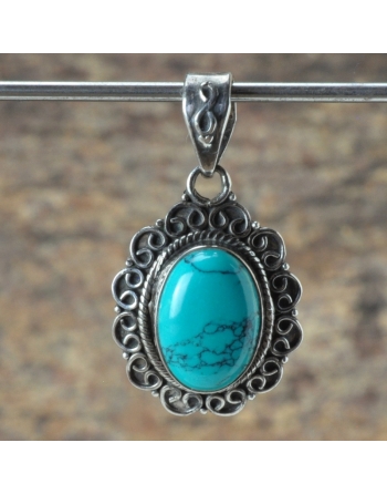 Pendentif Howlite turquoise