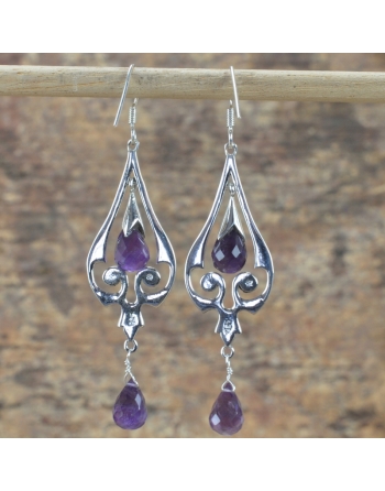 Boucles d'oreilles Améthyste