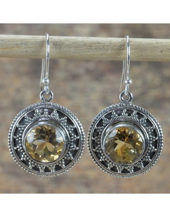 Boucles d'oreilles Citrine