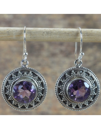 Boucles d'oreilles Améthystes