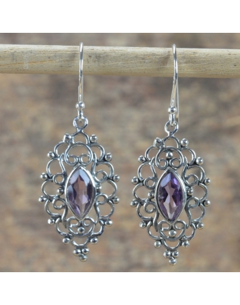 Boucles d'oreilles Améthyste