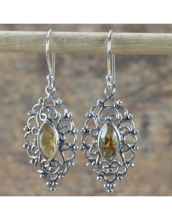 Boucles d'oreilles Citrine