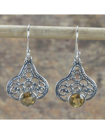 Boucles d'oreilles Citrine