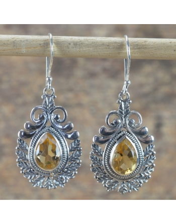 Boucles d'oreilles Citrine