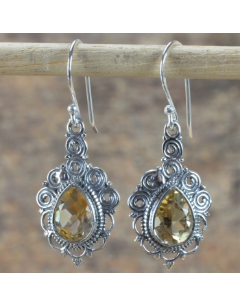 Boucles d'oreilles Citrine