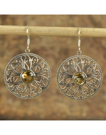 Boucles d'oreilles Citrine