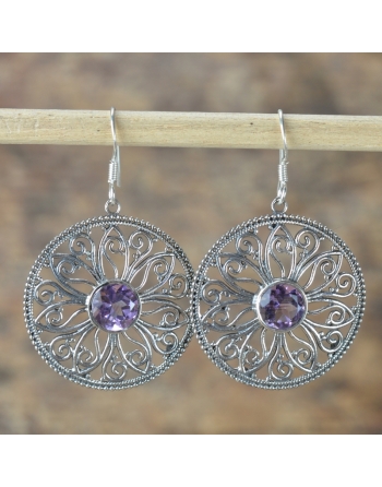 Boucles d'oreilles Améthyste