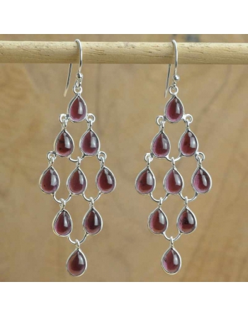 Boucles d ' oreilles Grenat