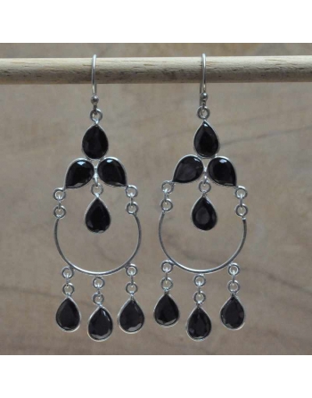 Boucles d'oreilles Onyx