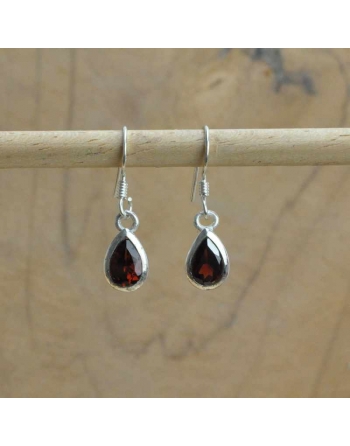 Boucles d'oreilles Grenat